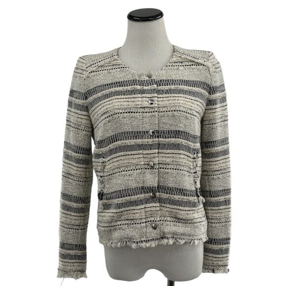 IRO Lizzie Bouclé Tweed Distressed Jacket - Picture 4 of 12